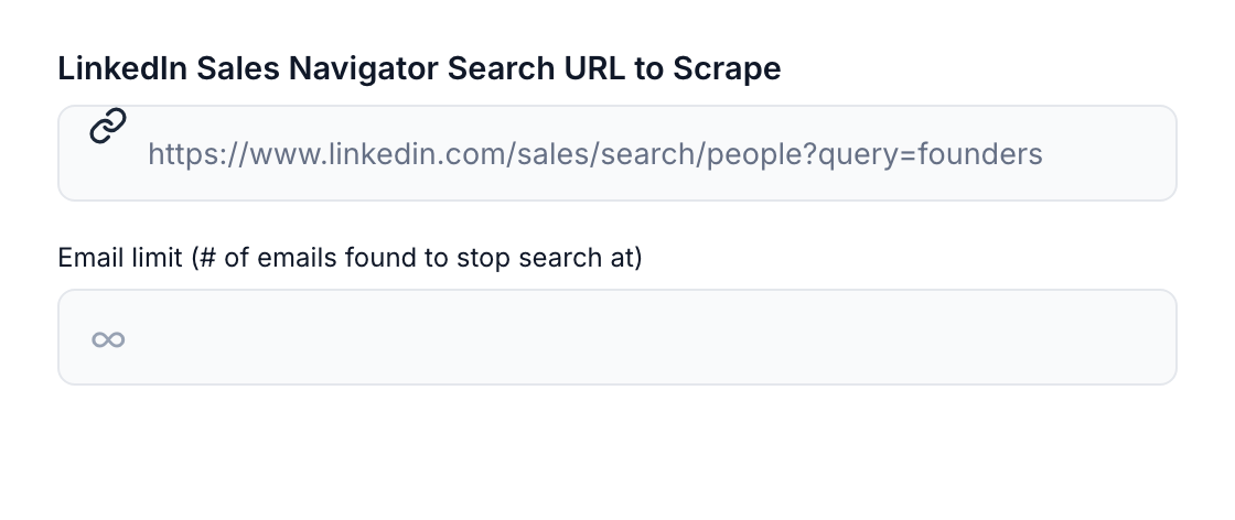 Paste a Sales Navigator search